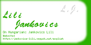 lili jankovics business card